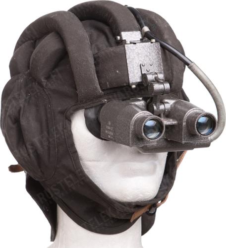 Polish PNW 57 tank helmet with infrared goggles, surplus Polish PNW 57 tank helmet with infrared goggles, surplus