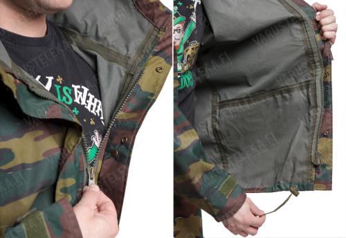 Belgian Jigsaw Camo Rain Jacket, Surplus. Totally unlined.