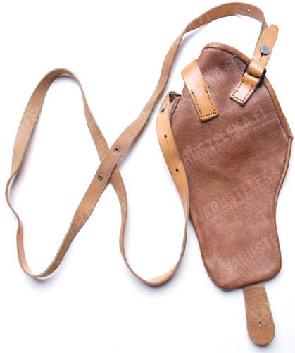 Czech Vz61 Skorpion Leather Holster, surplus. The color of the leather can vary to some extent.