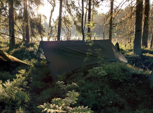 DD Hammocks 3x3 Tarp, Olive Green. 