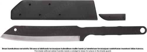 Terävä Skrama 240 Bare Tang, Carbon Steel.