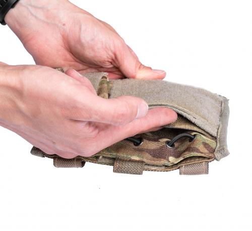 British Osprey Commanders' Admin pouch, MTP, surplus. The smaller flat pocket also has a webbing divider.