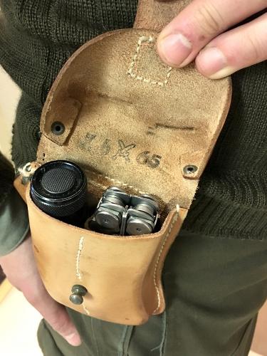 Czech Vz61 Skorpion magazine pouch, leather, surplus.