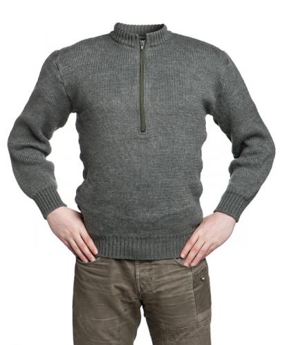 Swiss pullover, thick with zipper, surplus