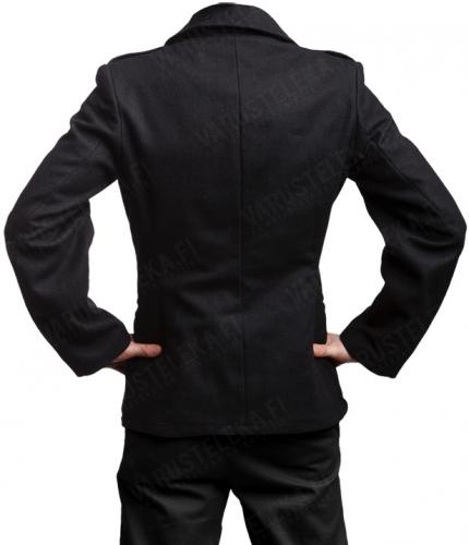 Soviet navy wool coat, black, surplus.