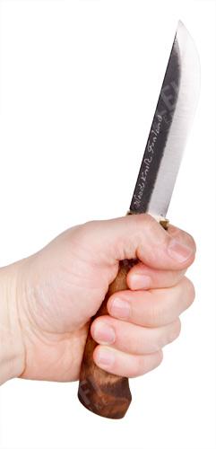 Woodsknife Traditional Puukko Knife 105, dark.