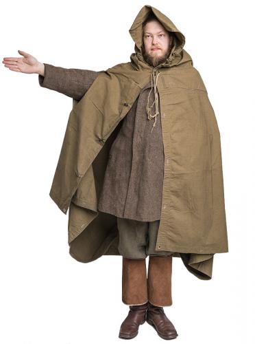 Soviet Plash-palatka, rain cape/shelter half, surplus. When used as a cape the Plash will protect its wearer from wind, women and some rain too.