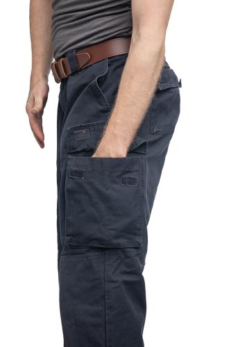 British Cargo Pants, Blue, Surplus. Cargo pockets with velcro flaps.