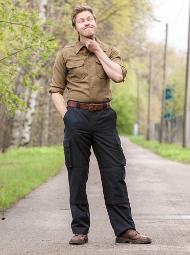 British Cargo Pants, Blue, Surplus.