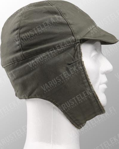 BW field cap, cold weather, olive green, surplus.