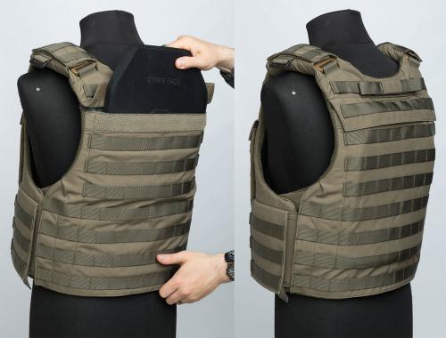 Sioen Tacticum Vest, NIJ IIIA. Back plate pocket and Medium size standard SAPI cut plate.