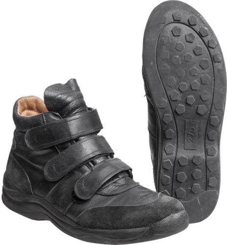 BW Leather Sneakers with Velcro Closure, surplus