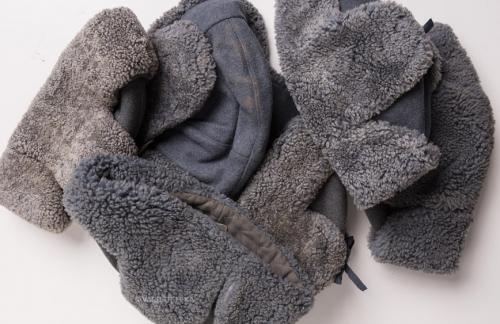 Finnish fur hat, gray, surplus.