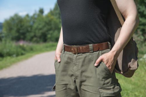 Swiss leather belt, surplus.