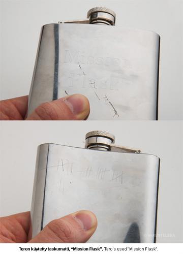 Hip flask, 24 cl (8 fl oz), stainless steel.