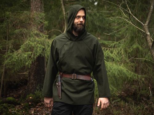 Jämä Blanket Shirt. Forest Green