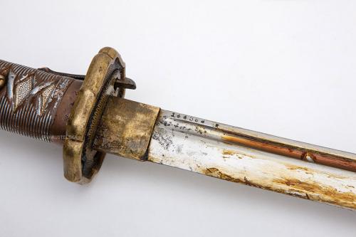 Japanese NCO katana, surplus, one-off piece. Serial number 144388