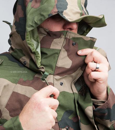 viz-uk wear Genuine French Army Issue Waterproof Gore-Tex CCE Camouflage Rain Jacket 