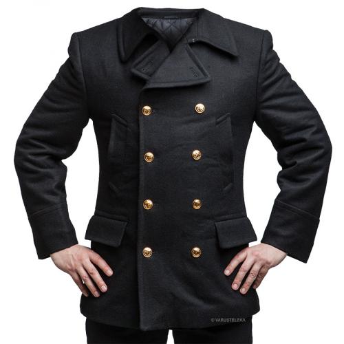 Russian Navy Wool Coat Black Surplus, Russian Surplus Pea Coat
