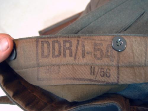 NVA wool trousers, old model. The example here is dated 1956.