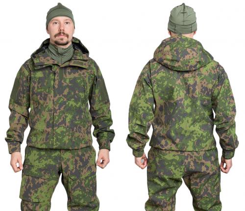 Särmä TST L6 Hardshell Jacket. This fighter is 176 cm tall with a 99 cm chest. The jacket size is Small Regular, worn over a single shirt.
