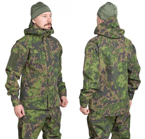 Särmä TST L6 Hardshell Jacket. This fighter is 176 cm tall with a 99 cm chest. The jacket size is Small Regular, worn over a single shirt.
