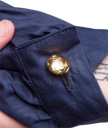 Swedish Women's Collared Shirt, Navy, surplus.