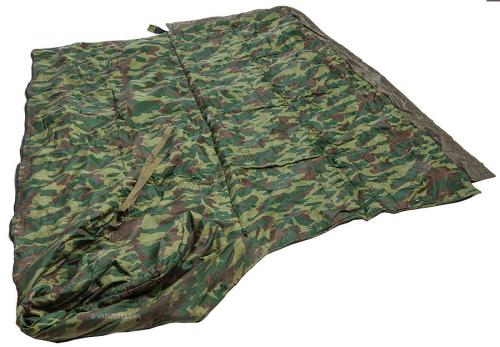 Russian sleeping bag, Flora, surplus. Spread out as a blanket. At least as blanket this is pretty warm!