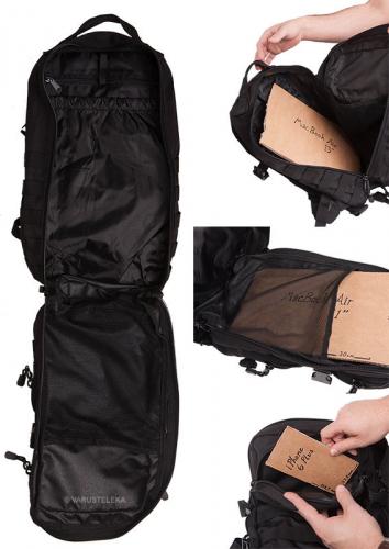 Särmä Assault Pack. Inside you'll find useful compartments.