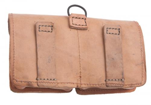 French MAS-49 ammunition pouch, leather, surplus. 