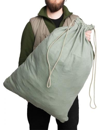 US laundry bag, gray-green, surplus.