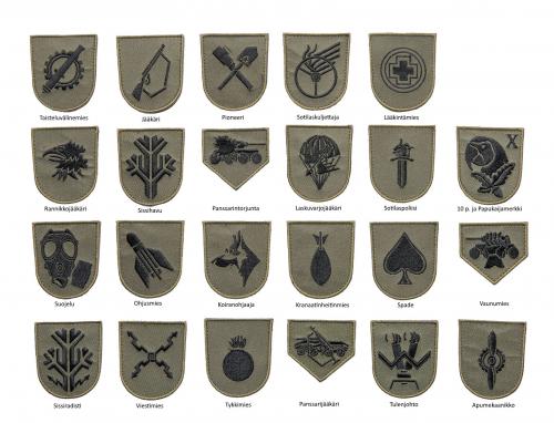 Särmä TST M05 training branch insignia, subdued.