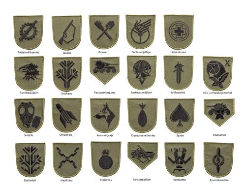 Särmä TST M05 training branch insignia, subdued.