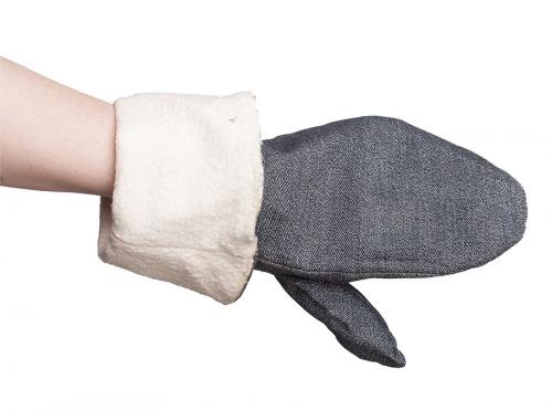 Swiss mittens with flannel lining, surplus.