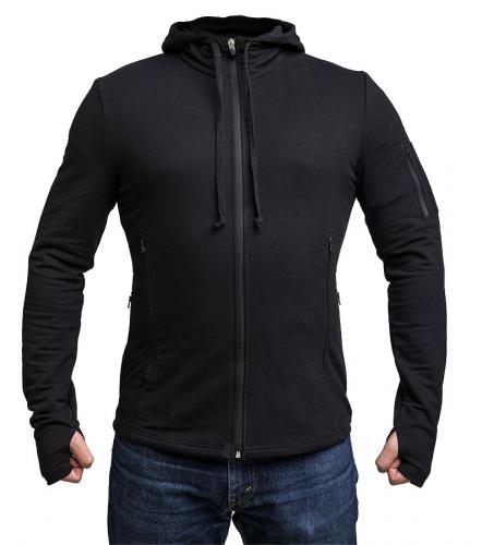 Särmä viscose hoodie, B quality, black Särmä viscose hoodie, B quality, black