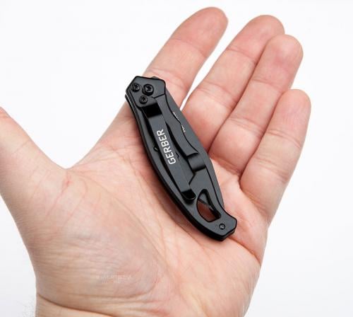 Gerber Paraframe Mini Tanto folding knife.