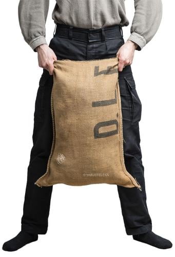 Danish hessian sack, surplus.