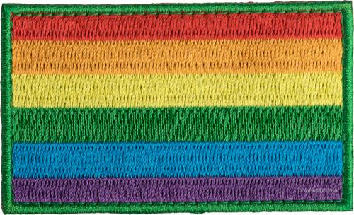 Särmä Rainbow flag patch, 77 x 47 mm.