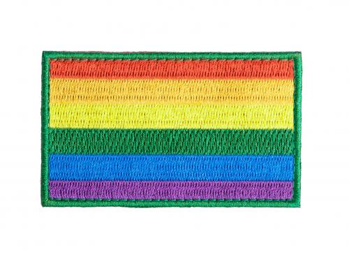 Särmä Rainbow flag patch, 77 x 47 mm.