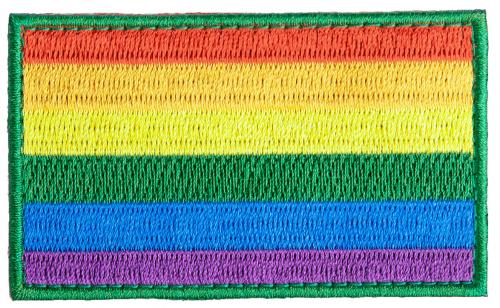 Särmä Rainbow flag patch, 77 x 47 mm. 