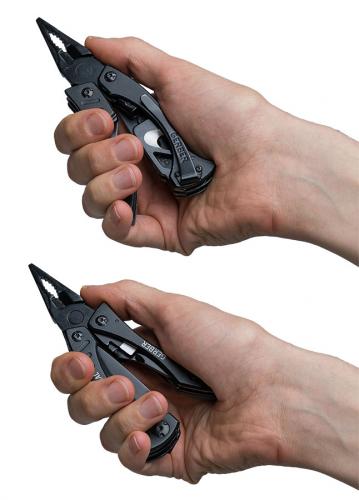 Gerber Crucial multi-tool and strap cutter. 