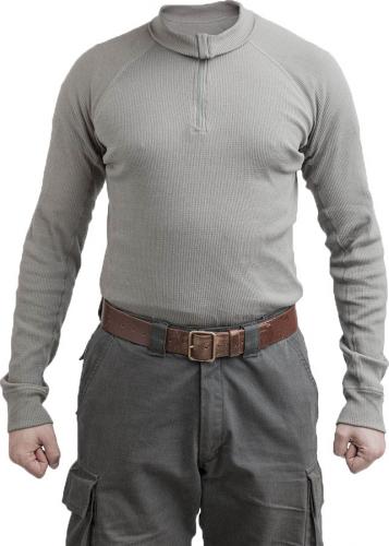 Dutch Turtleneck Shirt w. Zip, Gray, Surplus