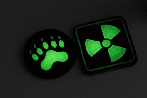 Ionizing radiation, Glow-in-the-dark PVC morale patch.