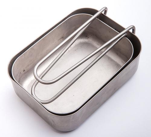 Dutch mess tin, stainless steel, surplus.