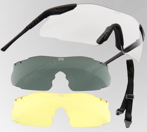 ESS ICE 3 ballistic glasses w. two spare lenses. 