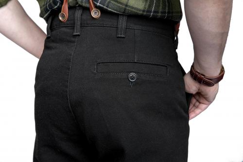 Särmä Worker Pants. Black variation material difference.