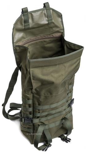 Savotta Jääkäri S backpack. The top folds to close securely.