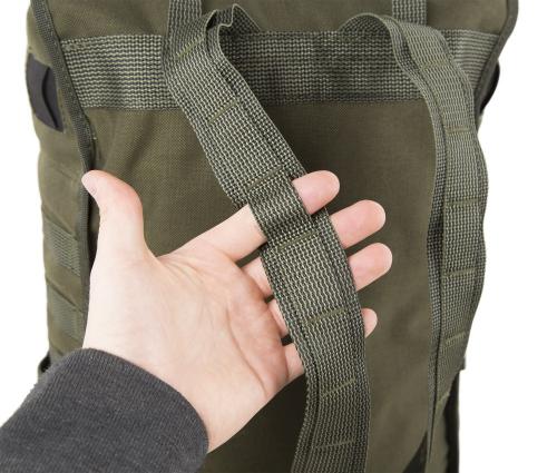 Savotta Jääkäri S backpack. The shoulder straps feature 25 mm (1") webbing.