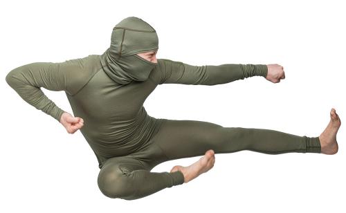 Särmä TST L1 Balaclava, Merino Wool. Black variant recommended for urban ninja action.