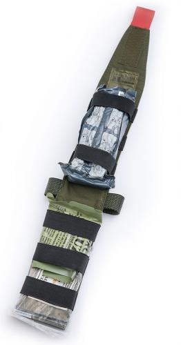 Särmä TST Pull-Out IFAK insert. The contents stay safely in place using the six elastic bands.